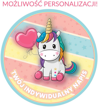 Pony cake topper edible wafer round 20 cm premium, vegan, gluten-free, cut