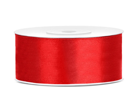 Satin ribbon, red, 38 mm/25 m