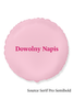 Runder Folienballon, Rosa, mit individuellem Aufdruck.