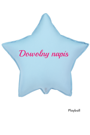 Pink, blue-shaped foil balloon with a custom message