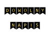 Personalizowany Baner Flagi DOWOLNY NAPIS, Gold