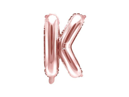 Foil balloon Letter K, 35cm, Rose Gold rose gold