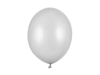 Strong Ballons, metallisches Silber, 30 cm, 10 Stk.