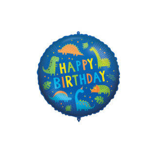 Happy Birthday Dinosaurier Folienballon mit Gewicht, 46 cm