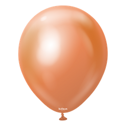 Mirror CopperKalisan Latex-Ballons, orange, 30 cm, 50 Stück.