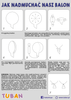 Transparent balloon with space print, 45cm