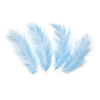 Decorative feathers long - blue, 50 pieces