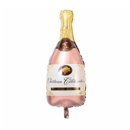 Folienballon-Champagnerflasche, Rosegold, 92 cm