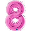 The foil balloon digit Fuchsia Purple 8 - 102 cm Grabo