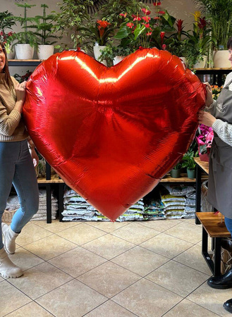 Foil balloon red heart, 63 inches, 160cm