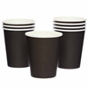 Black Paper Cups, 250 ml, 6 pcs