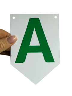 Personalisiertes Banner mit Faggen, DEIN SCHRIFTZUG, Grün