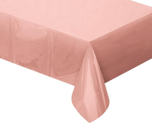 Shimmering foil tablecloth, Rose Gold, Metallic, 137 x 183 cm, 1 piece.