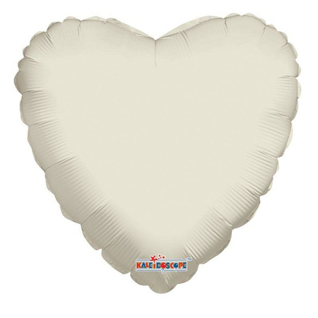 Foil Heart Balloon, Pastel cream 46 cm