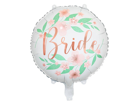 Bride to be foil balloon with flowers 45 cm