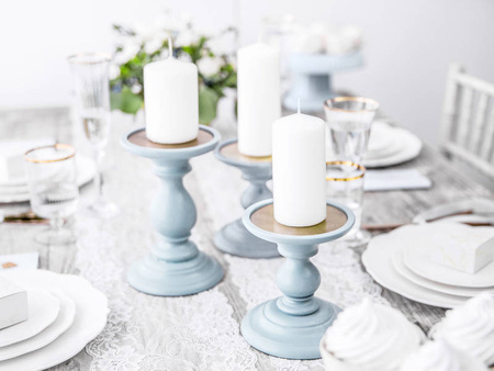 Matte white candle, 12 cm