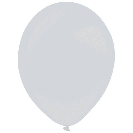 Latex balloons Decorator Metallic Silver, 35cm, 50 pcs