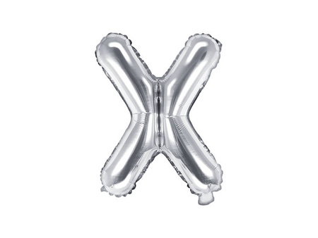 Folienballon Buchstabe x 35 cm, Silber