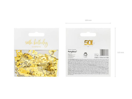 Metallisiertes Konfetti-Gold, Nummer 50, 15g