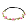 Head wreath, with flowers, on elastic