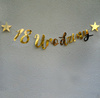 Banner on 18, 1 or 8 Birthday, Metallic Gold, 100cm