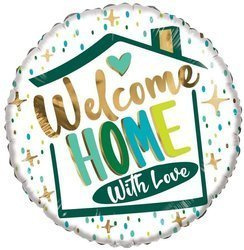 Eco Balloon Foil Welcome Welcome Home, Round 46cm