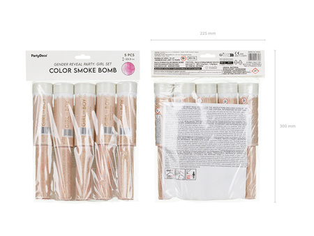 Smoke fountain It's a Girl pink 22.5cm 5 pieces