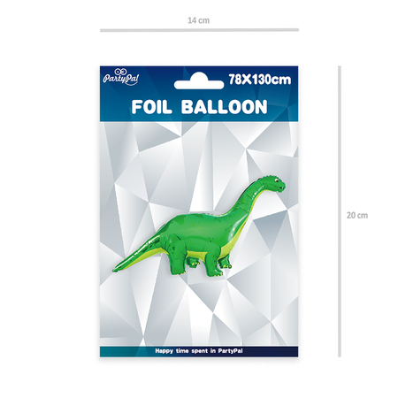 Foil balloon Brachiosaurus, Dinosaur 78cm x 130cm