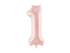 The number 1 Foil balloon, 72cm, light pink