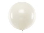 Riesiger Ballon, XXL, Durchmesser 1m, Rund, Perlfarben Metallic