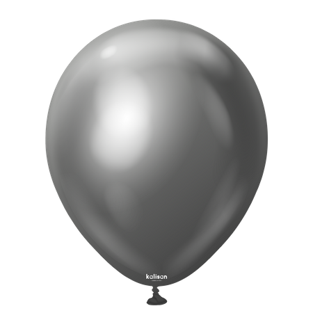 Latex Balloons Kalisan Mirror Space Grey, 30cm, 50 pcs.