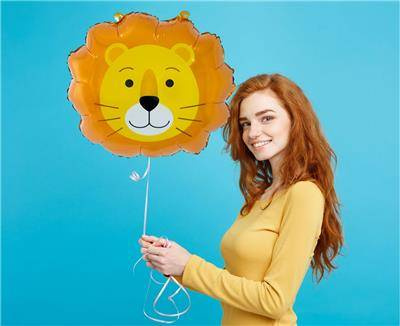 Foil balloon Lion, 43 x 38 cm