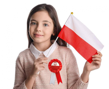 Polish Flag on a stick 30 x 45 cm 