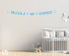 Papiergirlande Welcome home blau, 280 cm