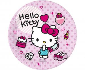 Paper Plates Hello Kitty, 23 cm, 8 pcs