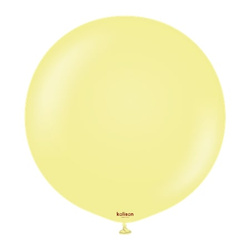 Latex Balloons Kalisan Macaron Yellow, 45cm, 25 pcs.