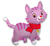 Rosa Kitty Folienballon, am Stiel 35cm fx