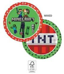 Paper plates Minecraft, 23 cm, 8 pcs