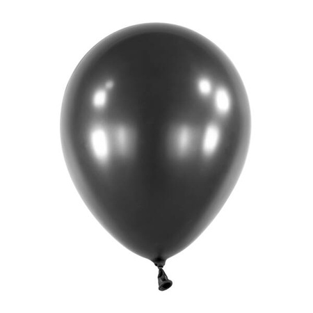 Metalic Latex balloons Decorator Pearl Jet Black, 12cm, 100 pcs