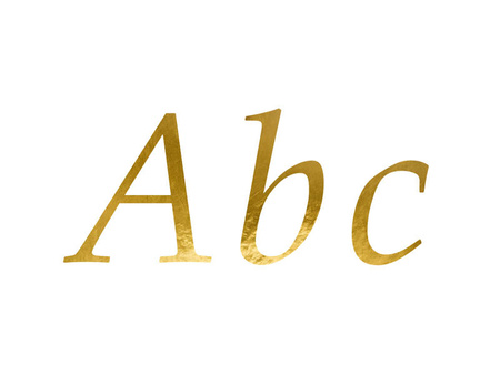 Aufkleber, Stiucker mit allen Buchstaben, Personalisierung, Gold