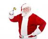 Santa Claus Bell black-gold 12 cm