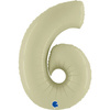 Folienballon Nummer 6, Olive Satin, 102cm Grabo