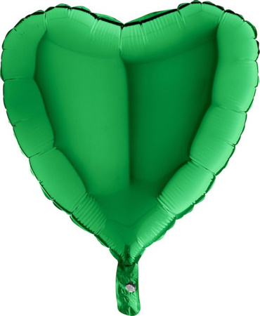 Foil balloon - green heart 46 cm, grabo green / mint