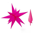 Folienballon Stern 4D Fuchsia 48 cm 19 Zoll