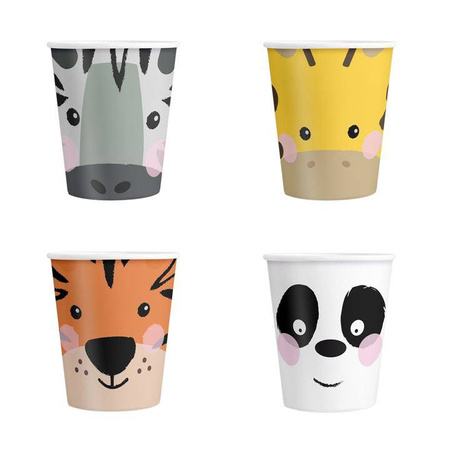 Animal cups, 4 pieces