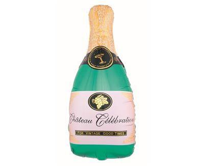 Foil balloon champagne bottle, 73x31 cm