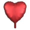 Folie Herz Ballon, matt rot, 46 cm