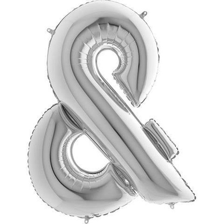 Letter foil balloon 40 '& Silver