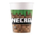 Minecraft Pappbecher 200 ml, 8 Stück.