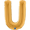 Folienballonbuchstabe U, 66 cm, Gold